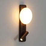 Настенный светильник с выключателем Odeon Light Albergo 7163/9WL металл/бронза/алебастр IP20 LED 9W 787Лм 2700K 180° 220V