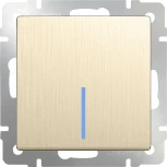 Выключатель одноклавишный с подсветкой (шампань рифленый) Werkel W1110110 (a051413)
