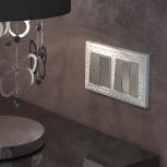 Набор клавиш для выключателя трехклавишного (cеребряный рифленый) Werkel W1139009 (a051353)