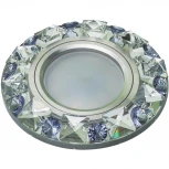 Встраиваемый точечный светильник Fametto Peonia DLS-P123 GU5.3 CHROME/CLEAR+PURPLE (220V, круглые)