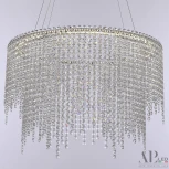 Подвесная люстра светодиодная APL LED Sicilia SH02.55.D.Ni.4000 (220V, хрусталь, на тросе)