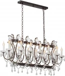 Подвесная люстра большая Vitaluce V5814-7/14, 14xE14 макс. 40Вт V5814-7/14 (220V, подвески, на цепи, подсвечник, свеча)