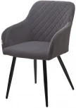 Стул BRANDY 505-38 Графит, велюр беспальчиковый" / черный каркас, М-City"