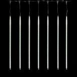 Гирлянда Тающие Сосульки 10шт по 80см, 12В, 720 Белых Светодиодов, Провод Черный ПВХ, IP20