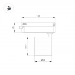 Трековый светильник светодиодный LGD-DYKE-2TR-R60-8W Day4000 (BK, 38 deg, 230V) (Arlight, IP20 Металл) 052258