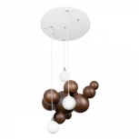 Подвесной светильник Loft It Ginger 10161 Dark wood (LED, 220V, на тросе, шарики, молекулы)