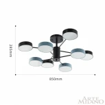 Потолочная люстра на штанге Arte Milano Ferrara 250906/8B Bk/Gr (LED, 220V, круглые)