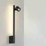 Светильник настенный диммируемый (выключатель) Novotech Fermo 359313 OVER черный IP20 LED 7W+7W 4000K 220V (регулировка яркости)