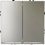 Проходной переключатель двухклавишный с подсветкой (шелк) Voltum S70 VLS020404