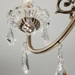 Подвесная люстра Eurosvet 3281 3281/8 античная бронза / прозрачный хрусталь (220V, хрусталь Strotskis, на цепи, подсвечник, свеча)