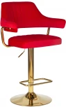 Стул барный CHARLY GOLD (красный велюр (MJ9-45))