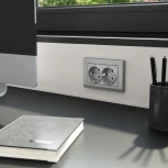 Рамка для двойной розетки (серебряный матовый) Werkel W0081865 (a063458)