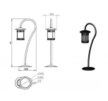 Наземный светильник Русские фонари Marsel 230-32/bg-03 (ковка)