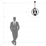 Подвесная люстра Lightstar Cero 731247 (220V, на цепи, подсвечник, свеча, шар)