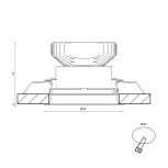 Встраиваемый точечный светильник Lumker COMBO 4 COMBO-41-BL (220V, круглые)
