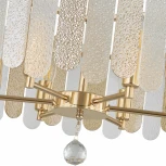 Подвесная люстра хрустальная на штанге Arte Milano Sorrento-3109 373109/6/350/500 GD (220V)