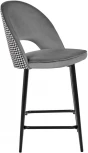 Стул Bradex Home полубарный Leo темно-серый с жаккардом, с поворотным механизмом (RF 0269)