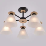 Потолочная люстра на штанге Reluce 01625-0.3-05 BK+WOOD (220V)