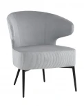 Кресло Stool Group лаунж Royal Stripes велюр серый УТ000036776