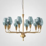 Подвесная дизайнерская люстра Viola 10 синий ImperiumLoft Viola01 (102199-26) (220V, на цепи)