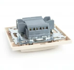 Переключатель одноклавишный перекрестный (слоновая кость) Stekker Эрна 39926