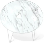 Столик кофейный Sheffilton SHT-CT27 белый муар/белый мрамор от фабрики Sheffilton