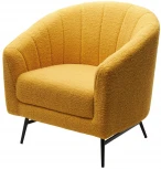 Кресло KALMAR NINI-04 Желтый, teddy / черный каркас M-City
