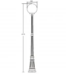 Наземный фонарь Oasis Light 88209S Bl (220V, шар, IP44)