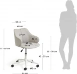 Обеденный стул La Forma (ex Julia Grup) Einara (Серый/ Сталь,Пена,Полипропилен,Металл,Пластик)