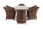 Обеденная группа плетеная, цвет коричневый 4SIS Эспрессо EC6T-7-SET brown