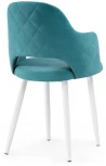 Стул Woodville на металлокаркасе Гутрид ромбы сзади бирюзовый / белый 507227
