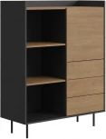 Шкаф-стеллаж Look ОГОГО (арт.853906), (ЛДСП/Черный)
