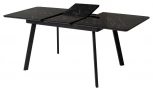 Стол АРУБА 140 ЧЕРНЫЙ МРАМОР, стекло / ЧЕРНЫЙ