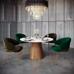 Стул-полукресло Bradex Home Emil графит с золотыми ножками (RF 0544)