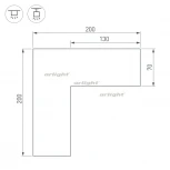Угол SL-LINE-6070 внутренний (Металл) 030139 Arlight