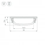 Профиль ARH-BENT-W18-2000 ANOD BLACK (Arlight, Алюминий) 039588