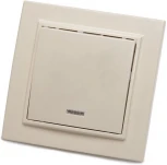 Выключатель одноклавишный с подсветкой (слоновая кость) Stekker Эрна 39228