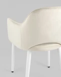 Стул Stool Group Венера велюр кремовый ножки белые УТ000031302