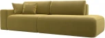 Диван прямой Лига-036 НПБ Модерн подлокотник слева (Желтый/Микровельвет) Лига Диванов арт.121336L