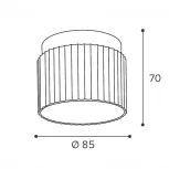 Точечный светильник накладной Wolta WSL-GX53/19BG под лампу GX53 Черный / Золотой MUSE