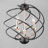 Подвесная люстра Eurosvet Sorrel 60105/3 черный (220V, на цепи, свеча, шар)