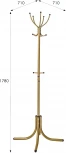 Вешалка напольная М 10 золото от фабрики Mebelik