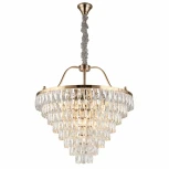 Подвесная люстра каскадная Aployt Gerta APL.725.13.13 (220V, хрусталь, на цепи)