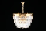 Подвесная люстра каскадная Aployt Mariz APL.813.13.15 (220V, хрусталь, на цепи)