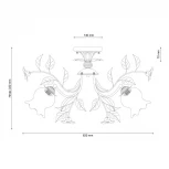 Потолочная люстра Lucia Tucci Fiori Di Rose 114.3 (220V, муранское стекло, цветы, ветки, розы)