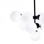 Потолочная люстра на штанге AM Group AM490 BK (220V, шар, молекулы)