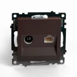 ТВ-розетка (коричневый) Stekker Катрин 49185