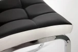 Стул MARCONI ( mod.37 ) хром/черный/белый (окантовка) (металл/экокожа)