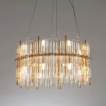 Подвесная люстра Arte Lamp Crystalla A4111LM-16GO (220V, на тросе, круглые)