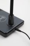 Офисная настольная лампа светодиодная с регулировкой цветовой температуры яркости и беспроводным ЗУ ЭРА NLED-499-10W-BK (220V, сенсорный выключатель)